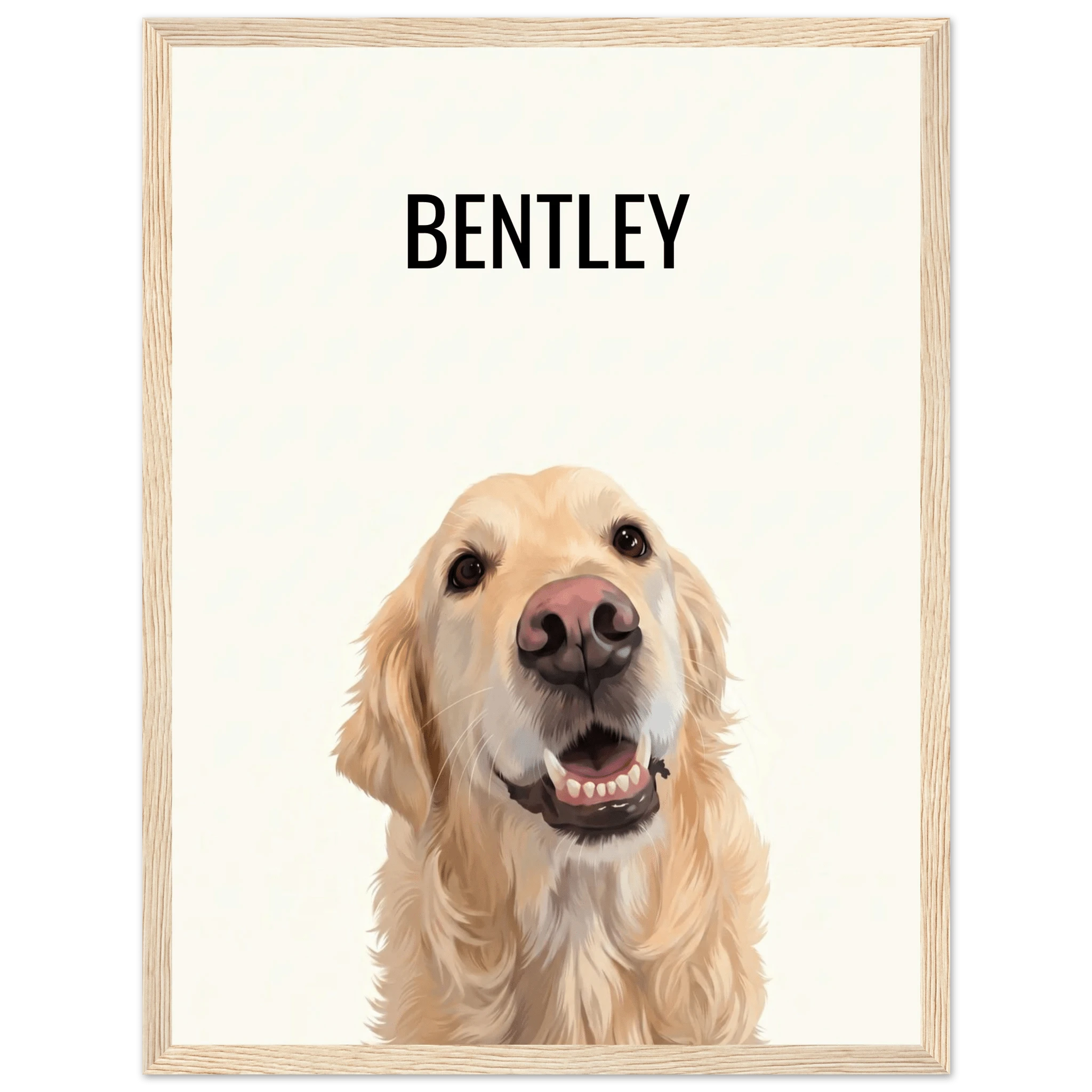 Framed Bentley portrait